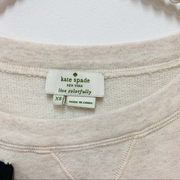 Kate Spade Shanghai Bow Sweatshirt in Oatmeal - Picture 5 of 8